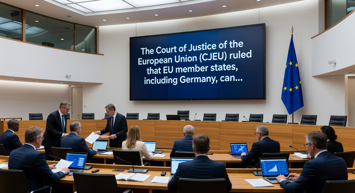 Deutscher Spieler am Laptop mit Warnhinweisen zu Online-Glücksspiel, im Hintergrund deutsche Flagge und Slotmaschine