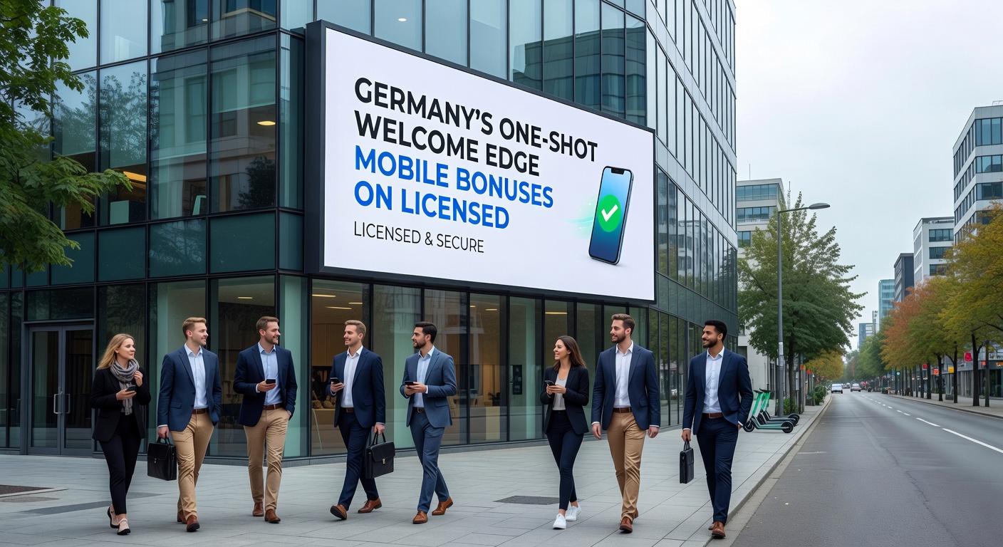 Grafik mit Vergleich von Mobile-Boni bei deutschen lizenzierten Casinos, inklusive Prozentsätzen und Freispielzahlen auf einem Tablet-Display